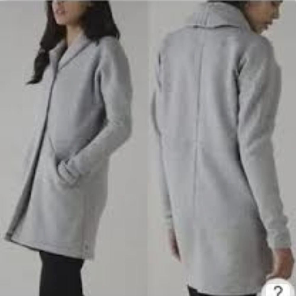 Lululemon &go Take You There Cape Cardigan Jacket Light Grey Sz6